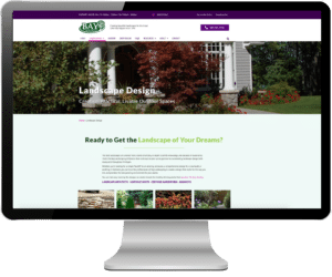 Bay Landscaping website home pages