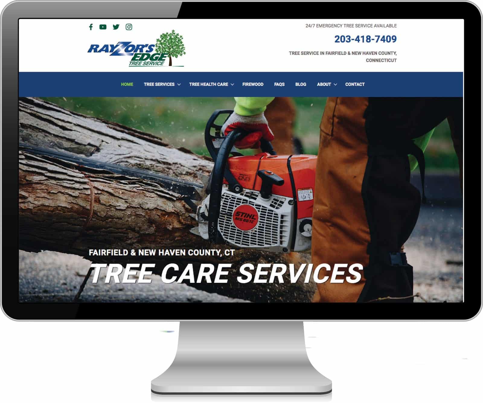 Rayzor's Edge Tree Service website