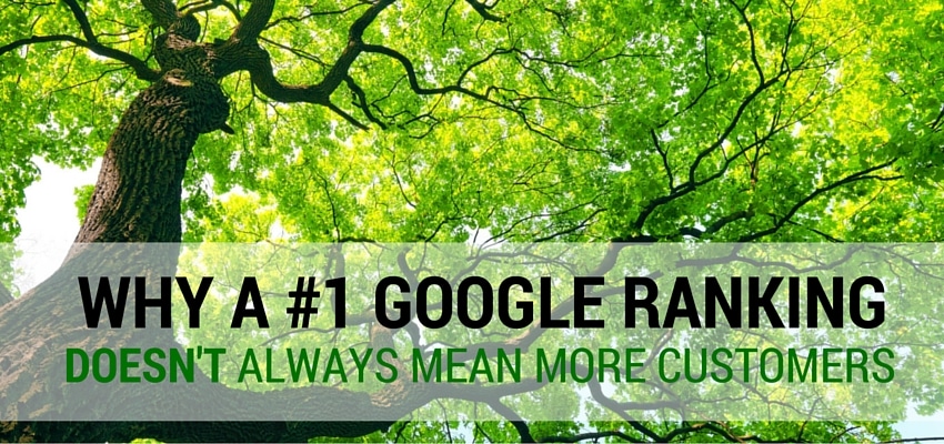 Google ranking doesn't mean more customers