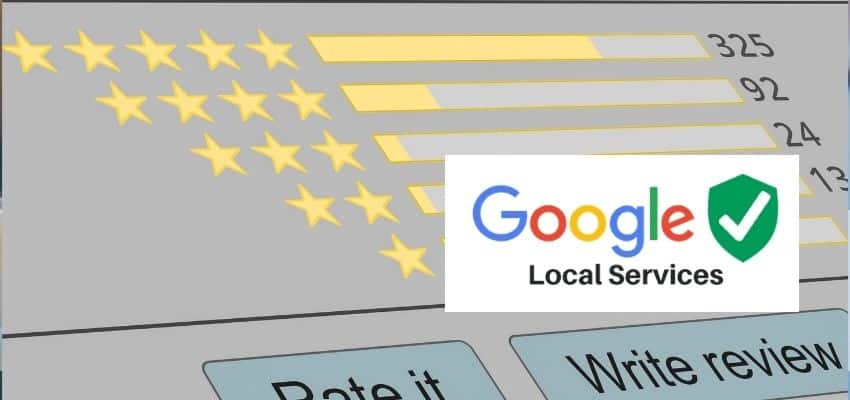 Google Local Services Ads reviews for a local tree service.